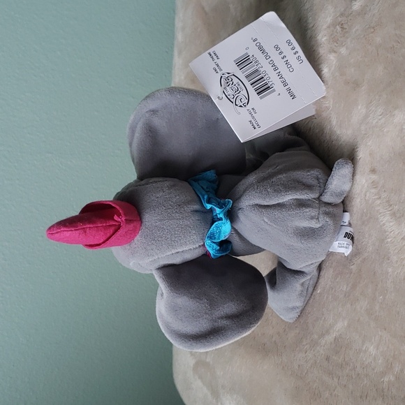 Dumbo Mini Bean Bag 8" ~Disney Cartoon Movie Character, NWT - Picture 8 of 11